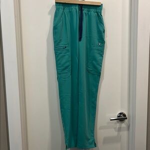 Figs Scrub Bottoms Teal High Rise XXS